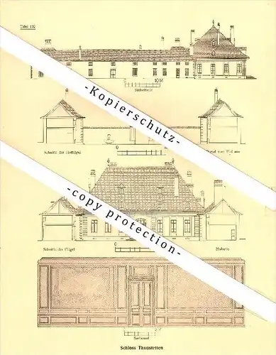 Photographien / Ansichten , 1922 , Schloss Thunstetten , Prospekt , Architektur , Fotos !!!