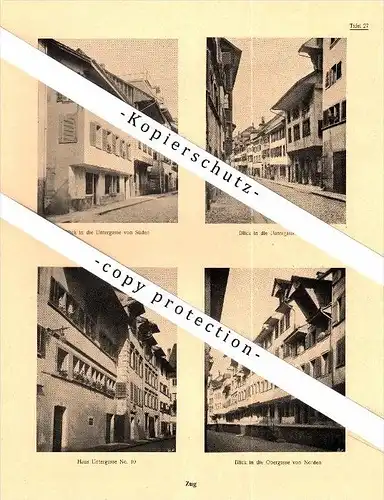 Photographien / Ansichten , 1922 , Zug , Prospekt , Architektur , Fotos !!!