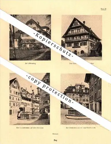 Photographien / Ansichten , 1922 , Zug , Prospekt , Architektur , Fotos !!!