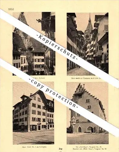Photographien / Ansichten , 1922 , Zug , Prospekt , Architektur , Fotos !!!