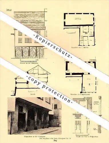 Photographien / Ansichten , 1922 , Zug , Prospekt , Architektur , Fotos !!!