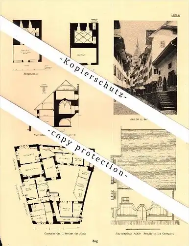 Photographien / Ansichten , 1922 , Zug , Prospekt , Architektur , Fotos !!!