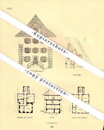 Photographien / Ansichten , 1922 , Zug , Prospekt , Architektur , Fotos !!!