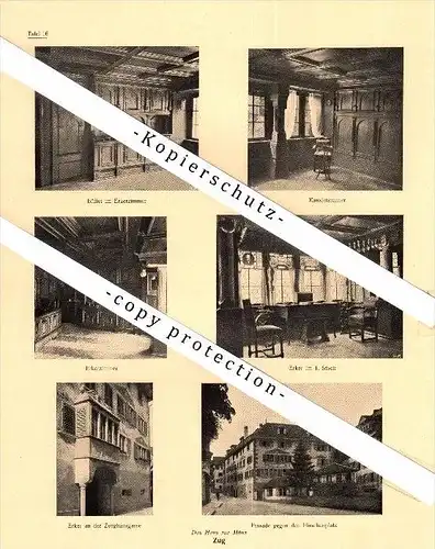 Photographien / Ansichten , 1922 , Zug , Prospekt , Architektur , Fotos !!!