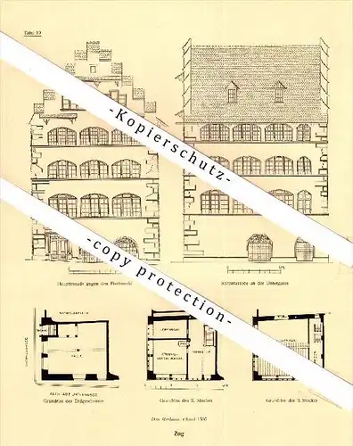 Photographien / Ansichten , 1922 , Zug , Prospekt , Architektur , Fotos !!!