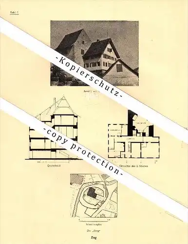 Photographien / Ansichten , 1922 , Zug , Prospekt , Architektur , Fotos !!!