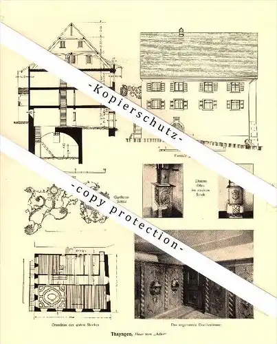 Photographien / Ansichten , 1918 , Thayngen , Prospekt , Architektur , Fotos !!!