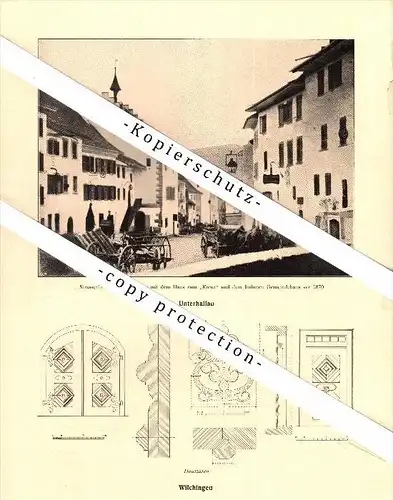 Photographien / Ansichten , 1918 , Wilchingen , Hallau , Unterhallau , Prospekt , Architektur , Fotos !!!
