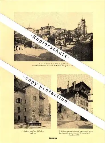 Photographien / Ansichten , 1925 , Lausanne , Prospekt , Architektur , Fotos !!!