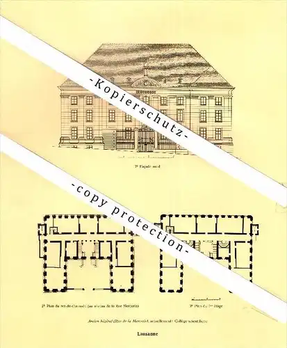 Photographien / Ansichten , 1925 , Lausanne , Ancien Hospital , Prospekt , Architektur , Fotos !!!