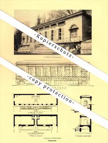 Photographien / Ansichten , 1925 , Lausanne , Chateau de Beaulieu , Prospekt , Architektur , Fotos !!!