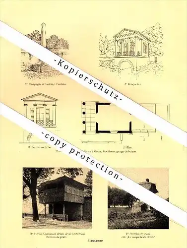 Photographien / Ansichten , 1925 , Lausanne , Pavillon , Prospekt , Architektur , Fotos !!!
