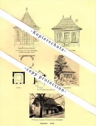 Photographien / Ansichten , 1925 , Lutry , Lausanne , Prospekt , Architektur , Fotos !!!