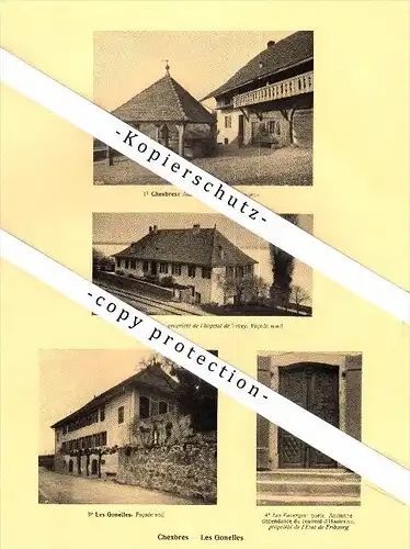 Photographien / Ansichten , 1925 , Chexbres , Les Gonelles , Cully , Prospekt , Architektur , Fotos !!!