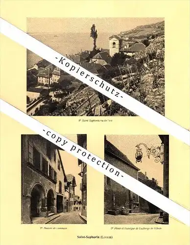 Photographien / Ansichten , 1925 , Saint-Saphorin , Puidoux , Chexbres , Palézieux , Prospekt , Architektur , Fotos !!!