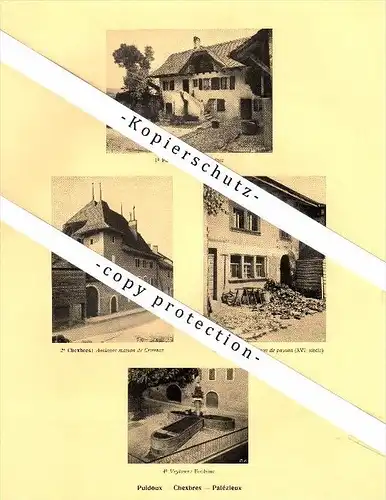 Photographien / Ansichten , 1925 , Saint-Saphorin , Puidoux , Chexbres , Palézieux , Prospekt , Architektur , Fotos !!!