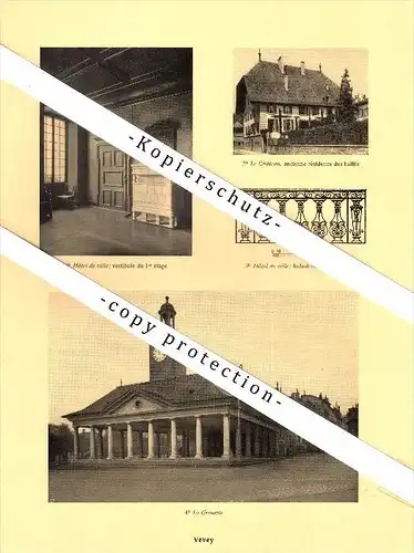 Photographien / Ansichten , 1925 , Vevey , Prospekt , Architektur , Fotos !!!