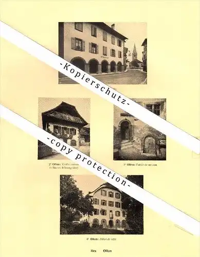 Photographien / Ansichten , 1925 , Bex , Ollon , Rennaz pres Villeneuve , Prospekt , Architektur , Fotos !!!