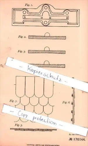 Original Patent - K. Butz in Billigheim b. Mosbach i. Baden  , 1905 ,  Mundstück für Dachziegelstrangpressen !!!