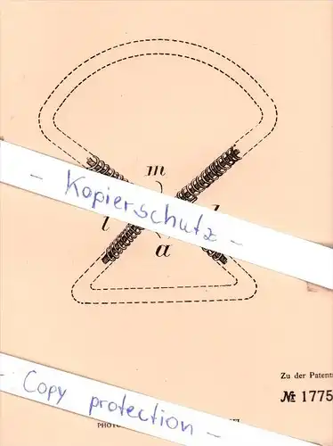 Original Patent - Hercules-Werke, Corset- und Spiralfeder-Fabriken G.m.b.H. in Oberkaufungen , 1905 ,!!!