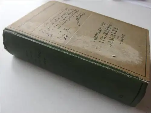 Handbuch für Autographen-Sammler , 1923 , mit Preisen zu sehr seltenen Autographen ,  R.C. Schmidt & Co , Autograph !!!