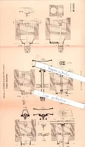 Original Patent -  Reusch in Wasseralfingen , Württemberg , 1880 , Frostfreier Wasserpfosten !!!