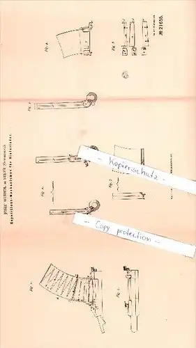 Original Patent - J. Werndl in Steyr , Oesterreich , 1882 , Repetitons-Mechanismus für Hinterlader !!!