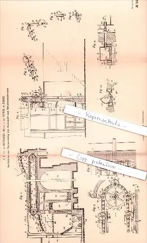 Original Patent - J. F. G. Bonardi , Marquis du Menil in Paris , 1897 , Veraschung von Hausmüll !!!