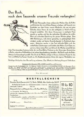 Altes Prospekt - Werbung 1928 - Im Jahr der Olympiade , Sport , Gymnastik , Tanz , Körperkultur , Fussball !!!