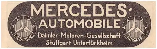 original Werbung - 1916 - Mercedes , Daimler in Stuttgart , Automobile !!!