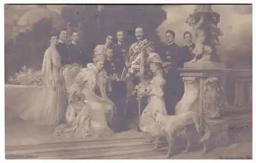 Foto AK Gemälde v. Ferdinand Keller , Kaiserliche Familie 1906 !!!