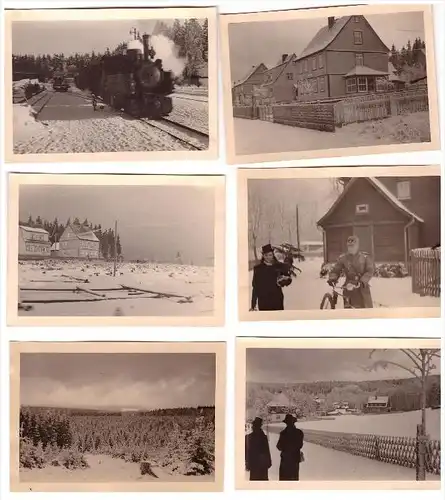 12 Fotos Elend b. Oberharz , 1939 , Harzquerbahn , Schmalspurbahn , Eisenbahn !!!