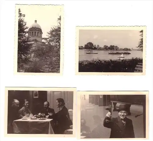 4 Fotos 1939/40 , Dessau a. Elbe , Bahnhof , Mausoleum !!!