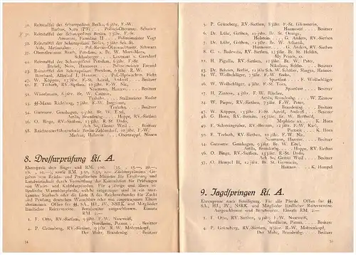 Reitverein Siethen - Gröben , 1938  , Programm - Ausschreibung , Ludwigsfelde , Pferde , Reiten , Pferderennen mit SS