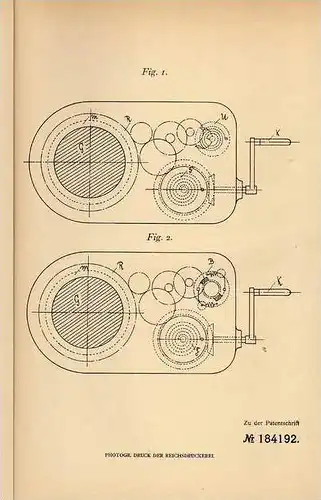 Original Patentschrift - H. Furrer in Bern , 1906 , Zünderstellmaschine , Kanone , Geschoss !!!