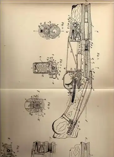 Original Patentschrift - C. Hoffmann in Sued - Itzehoe , Holst., 1904 , Pistole , Gewehr , Waffe !!!