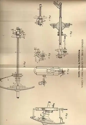 Original Patentschrift - S. Kunkl in Genua , 1898 , Divers, diving ,  Taucher - Apparate !!!