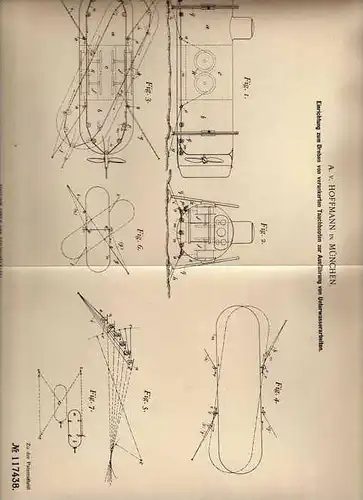 Original Patentschrift - A.v. Hoffmann in München ,1899 , Tauchboot , U-Boot , Boot !!!