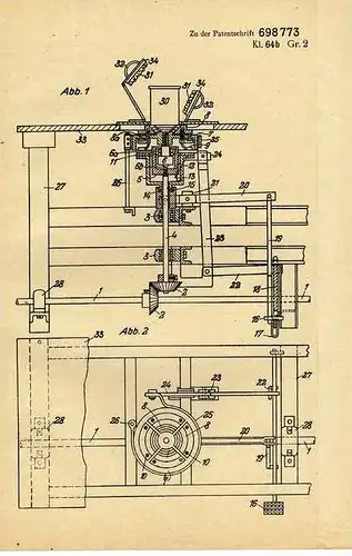 Original Patentschrift - Felix Dobe in Rügenwalde / Dar&#322;owo , 1938, Dosen - Putzapparat !!!