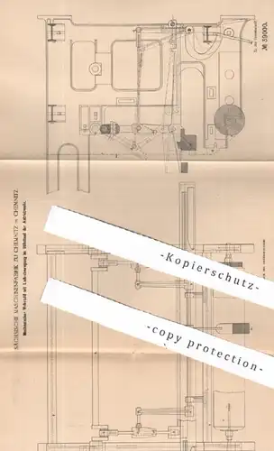 original Patent: Sächsische Maschinenfabrik zu Chemnitz , Chemnitz | 1886 | Mechanischer Webstuhl | Weben , Weberei !!