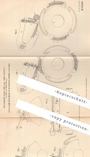 original Patent: Elsässische Maschinenbau-Gesellschaft , Mülhausen , Elsass , 1892 , Kämmmaschine von Heilmann | Spinnen