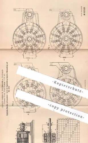 original Patent: George Frederick Dieckmann , Chicago , Illinois , USA | 1894 | Elektrische Maschine | Motor , Dynamo