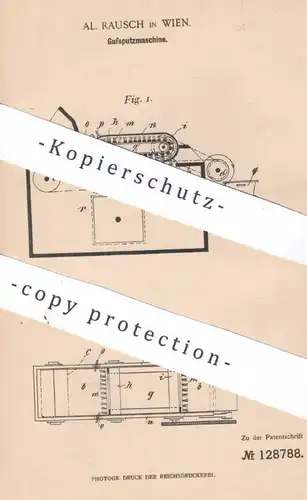 original Patent - Al. Rausch , Wien , Österreich , 1901 , Gussputzmaschine | Putzmaschine | Guss , Walze , Eisen , Stahl