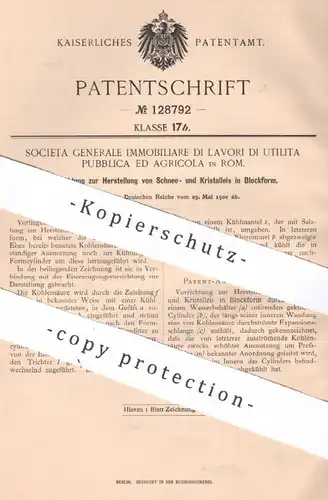 original Patent - Societa Generale Immobiliare di Lavori di Utilita Pubblica ed Agricola , Rom , Italien | Eis - Herst.