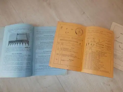 Krupp Bindemäher 1929 , 3x Ersatzteilkatalog und Anweisung , Katalog , Erntemaschinen , Ernte , Mähbinder !!!