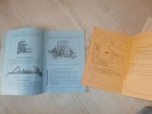 Krupp Bindemäher 1929 , 3x Ersatzteilkatalog und Anweisung , Katalog , Erntemaschinen , Ernte , Mähbinder !!!