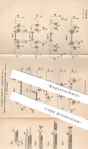 original Patent - Wilhelm Christiani , Karlsruhe / Baden 1886 , Herst. u. Schaltung von Fernsprechanlagen | Fernsprecher