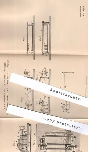 original Patent - Dr. L. Cerebotani , C. Moradelli , München , 1899 , Sender f. Morse- , Typendrucktelegraph | Telegraph