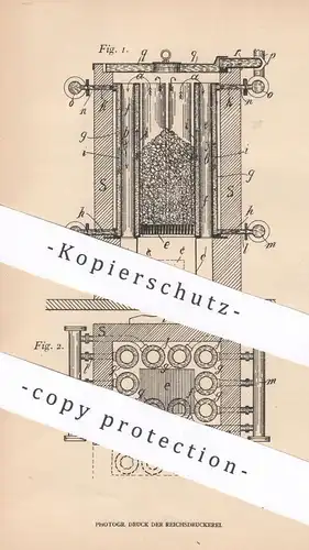 original Patent - Robert Schulze , Stuttgart , 1906 , Gegenstromgliederkessel | Kessel | Heizkessel | Gas , Gasheizung