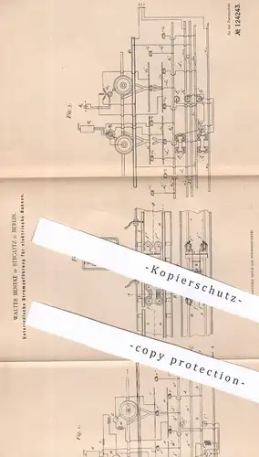 original Patent - Walter Beneke , Berlin / Steglitz , 1900 , Unterirdische Stromzuführung für elektrische Bahnen | Bahn